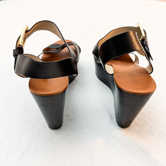 Michael Kors Peggy Wedge Open Toe Platform Sandal Size 10 - Picture 3 of 7